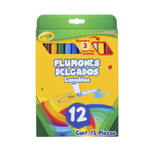 Plumones Crayola 12 Delgados Lavable