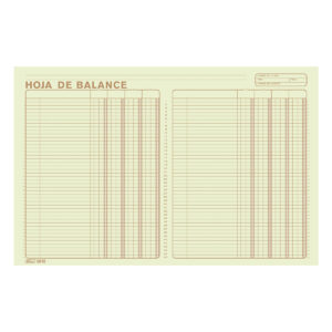 Block Contable Printaform 5010 Hoja De Balance