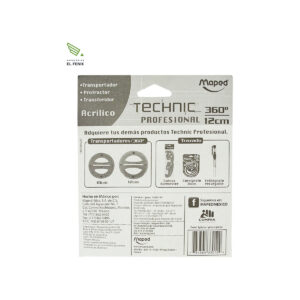 Transportador Profesional Maped Technic 360° 12 Cms