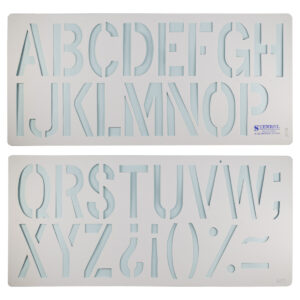 Gioser Stencil Símbolos Números Y Letrast S-22 Gotica 70 Mm.