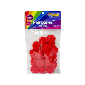 Pom Pom Confetti # 38 C/20 Rojo 144
