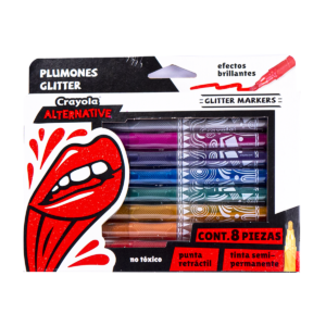 Plumones Crayola Glitter Con 8