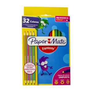 Lápices De Colores Paper Mate Fantasy Redondo Con 24+4