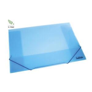 Carpeta Con Liga Celica Doble Carta Translucida - Azul