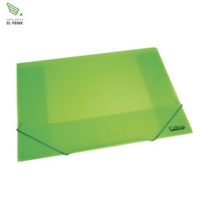 Carpeta Con Liga Celica Doble Carta Translucida - Verde Pastel