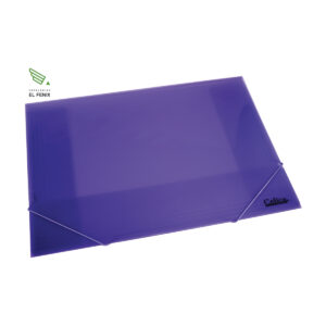 Carpeta Con Liga Celica Doble Carta Translucida - Morado Pastel