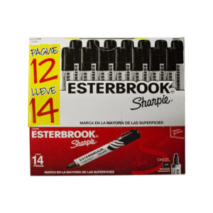 Marcador Permanente Sharpie Esterbrook Negro 14X12