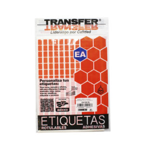 Etiqueta Adhesiva Transfer Fluorescente # 1 09X13 Naranja