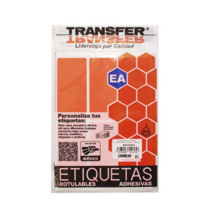 Etiqueta Adhesiva Transfer Fluorescente # 25 47X102 Naranja