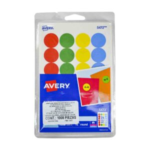 Etiqueta Avery 5472 Circular Colores C/1008