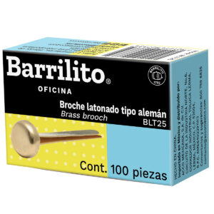 Broche Latonado Barrilito 25 Mm Con 100 Piezas