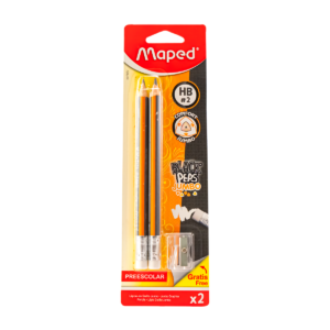 Lápiz Entrenador Maped Black Peps Jumbo Inicial C/Sacap - Con 2