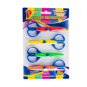 Tijera Manualidades Pascua Bordes Plastico Con 4