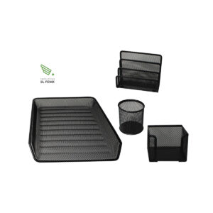 Organizador Para Escritorio De Malla Mae - Set 4 Pzas
