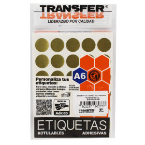 Etiqueta Adhesiva Transfer Redonda 19 Mm Con 90