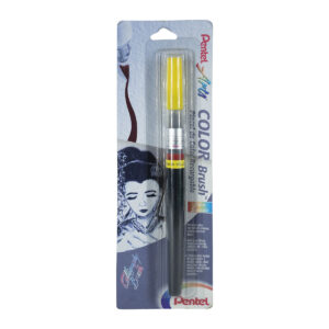Pincel Pentel Arts Color Brush Recargable Tinta Amarilla Bl.