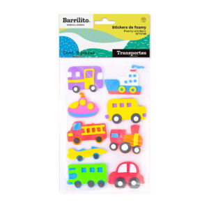 Calcomania Barrilito Foamy Transportes