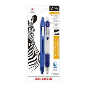 Bolígrafo Zebra Z-Grip Juego B/Pm Azul