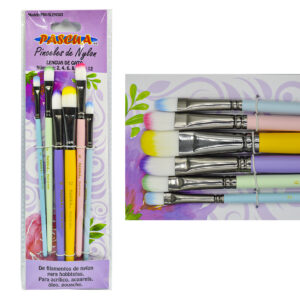Pincel Pascua Nylon Lengua De Gato - Set 6 Pinceles