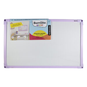 Pizarron Blanco Escolar Barrilito 40X60 Cm Lila