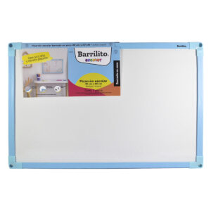 Pizarron Blanco Escolar Barrilito 40X60 Cm Azul
