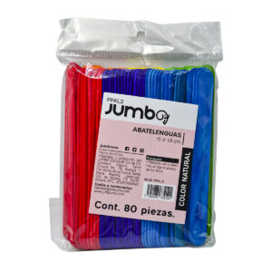 Palo De Madera Jumbo Abatelengua Jumbo Color C/80