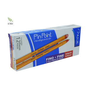 Bolígrafo Azor Pin Point Fino 0.7 Rojo C/12