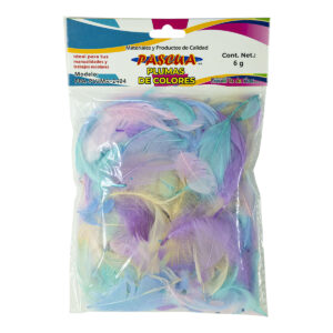 Plumas Pascua 2404 Colores Pastel 9 Gr