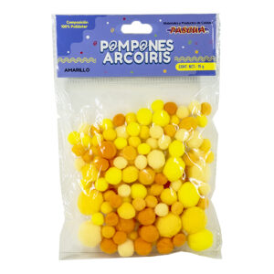 Pompones Pascua Arcoiris Surtido Amarillo 15 G