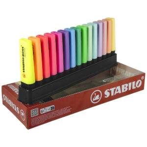 Set Escritura: Marcatextos Stabilo Boss Original Con 15 Pzas + Organizador