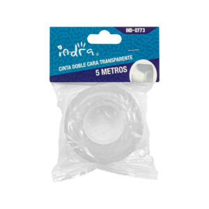 Cinta Doble Capa Indra Ind-0773 Transp 2.9 Cm X 5 M