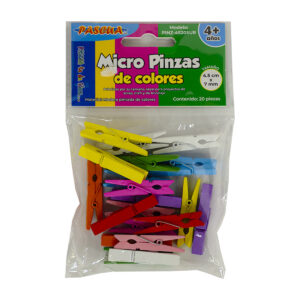 Pinzas De Madera Micro Pascua Colores 4.5 Cm C/20