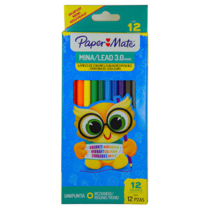 Lápices De Colores Paper Mate Mina 3 Mm C/12 Largos