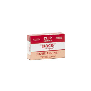 Clip Baco Niquelado # 1 Con 100
