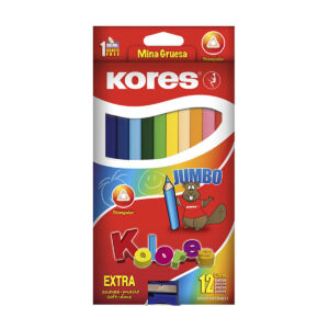 Lapices De Colores Kores C/12 Jumbo Triangular