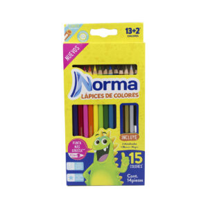 Lápices De Colores Norma 13 Redondos + 2 Lápices De Colores Plus
