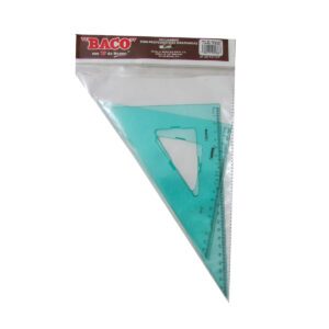 Escuadras Baco Semiprofesional 25 Cm 45° / 60° Con Graduación Sin Bisel