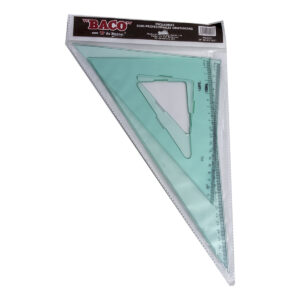 Escuadras Baco Semiprofesional 30 Cm 45° / 60° Con Graduación Con Bisel
