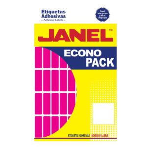 Etiqueta Adhesiva Janel Econopack Fluor 13 38 # 6 Rosa