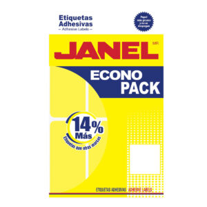 Etiqueta Adhesiva Janel Econopack Fluor 50 00 # 25 Amarilla