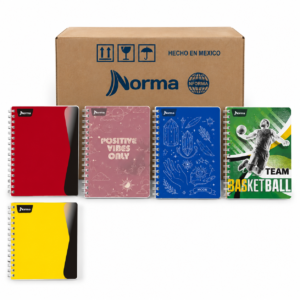 Cuaderno Profesional Con Espiral Norma Basic  100 Hojas Cuadro Chico (5 mm): Caja Con 25 Pzas