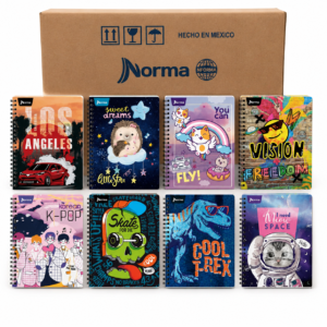 Cuaderno Profesional Con Espiral Norma Basic  100 Hojas Cuadro Chico (5 mm): Caja Con 25 Pzas