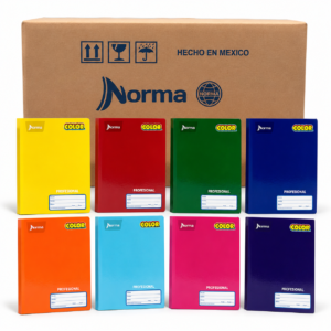 Cuaderno Profesional cosido Norma Color 360 100 Hojas Cuadro Aleman (14 mm): Caja Con 30 Pzas