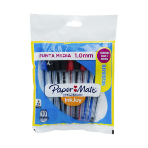 Bolígrafo Paper Mate Kilometrico 100St C/10 Col Basicos