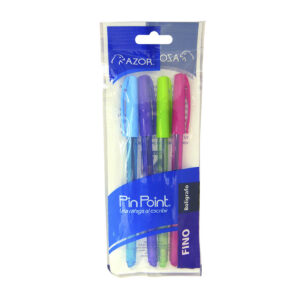 Bolígrafo Azor Pin Point Con 4 Colores Punto Fino (0.7 Mm)