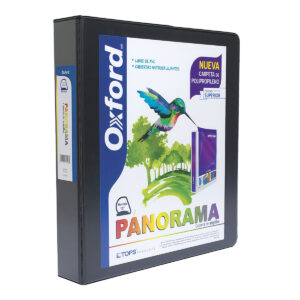 Carpeta Oxford Panorama 1 1/2 Pulg Herraje Redondo Negra