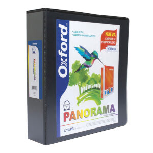 Carpeta Oxford Panorama 2 Pulg Herraje Redondo Negra