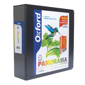 Carpeta Oxford Panorama 3 Pulg Herraje Redondo Negro